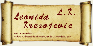 Leonida Kresojević vizit kartica
